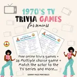 1970s Trivia for Seniors - Free games, paid games... all super fun!