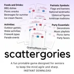 4th of July Scattergories Game in Store Now