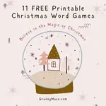 11 Free Printable Christmas Word Games @grannymaze
