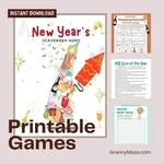 Games to usher in the New Year @grannymazeprintables
