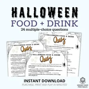 Halloween Food Trivia Quiz: 24 Multiple Choice Questions