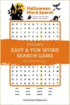 Large Print Halloween Word Search