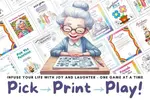 Fun printable games for seniors. Pick, print and play in minutes.