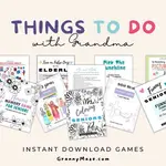 Things to do with Grandma in a nursing home. Loads of printable games here to choose from.