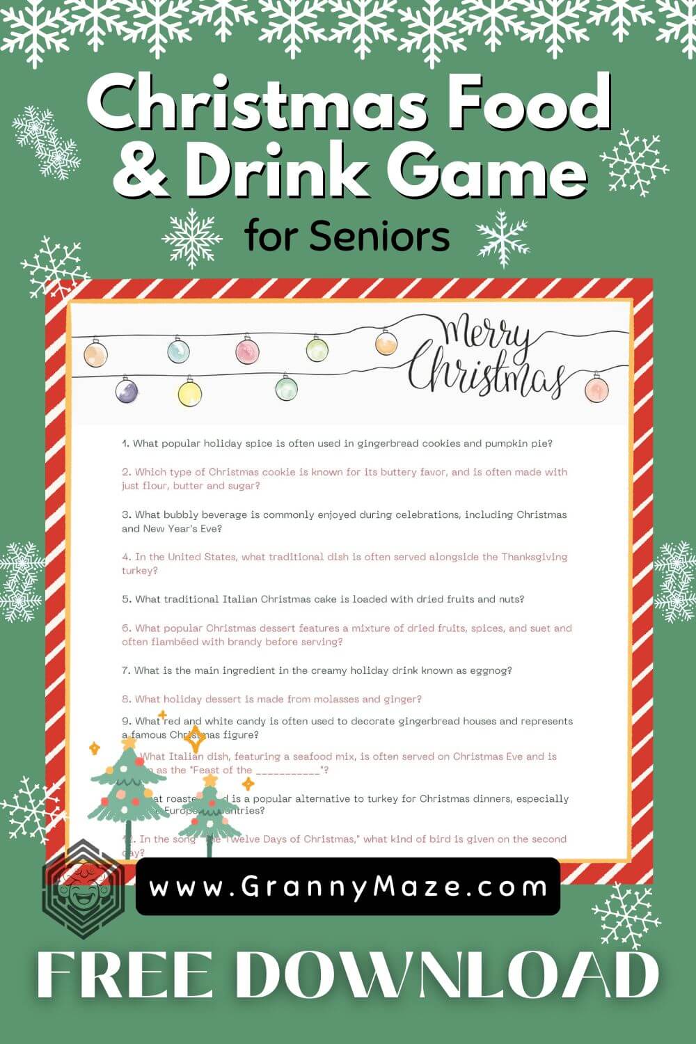 Christmas Food and Drink Trivia @grannymaze