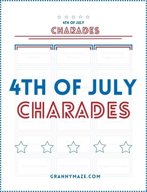 4th of July Charades Game