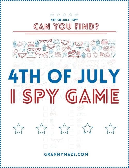4th of July I SPY Game