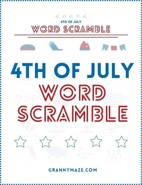 4th of July Word Scramble Game