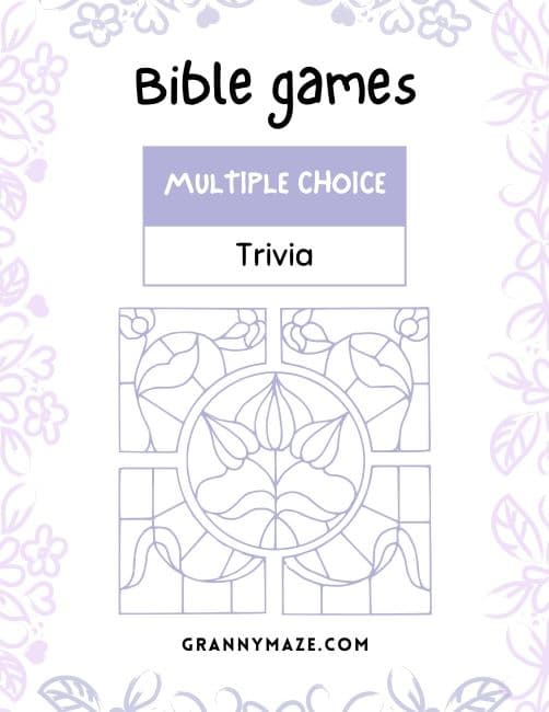 Multiple Choice Bible Trivia Game