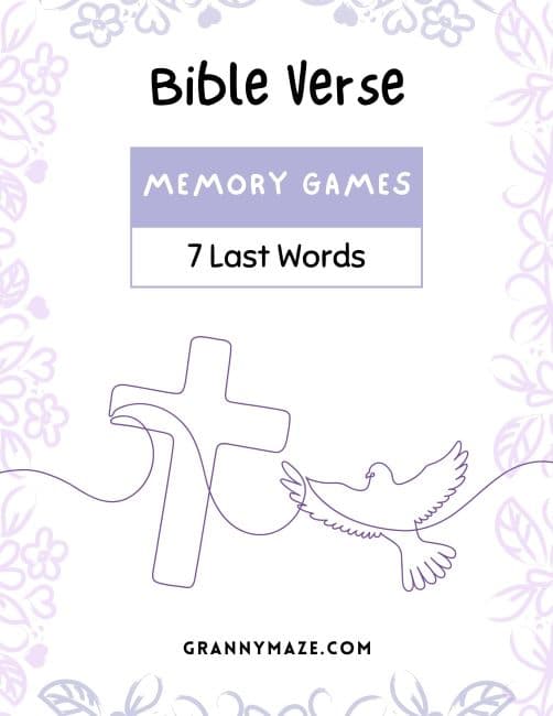Bible Verse Memory Games: 7 Last Words