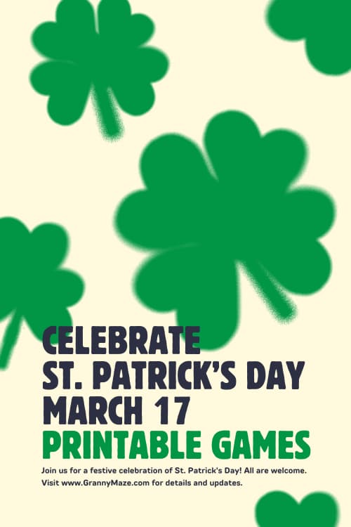 Click here for the Granny Maze St. Patrick's Day Games Bundle
