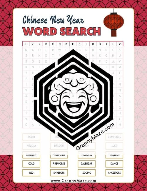 Free Chinese Word Search Puzzle Game @grannymaze