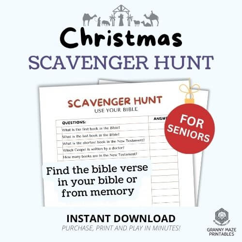 Christmas Bible Verse Scavenger Hunt. Download. Print. Play!