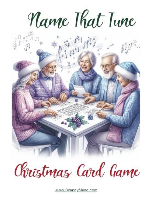 Christmas Name That Tune Game with Printable Cards @grannymaze