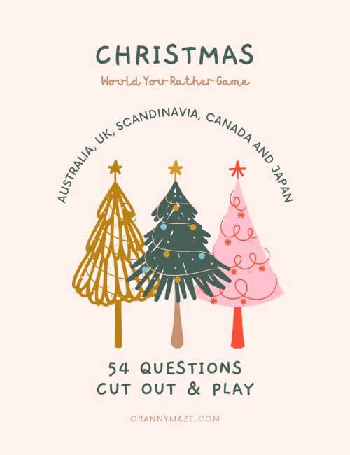 Christmas Would You Rather Multinational Game @grannymaze