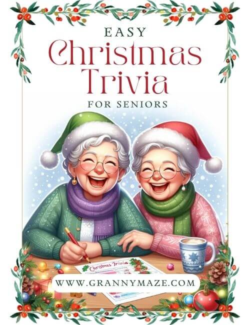 Easy Christmas Trivia for Seniors Printable Game @grannymaze