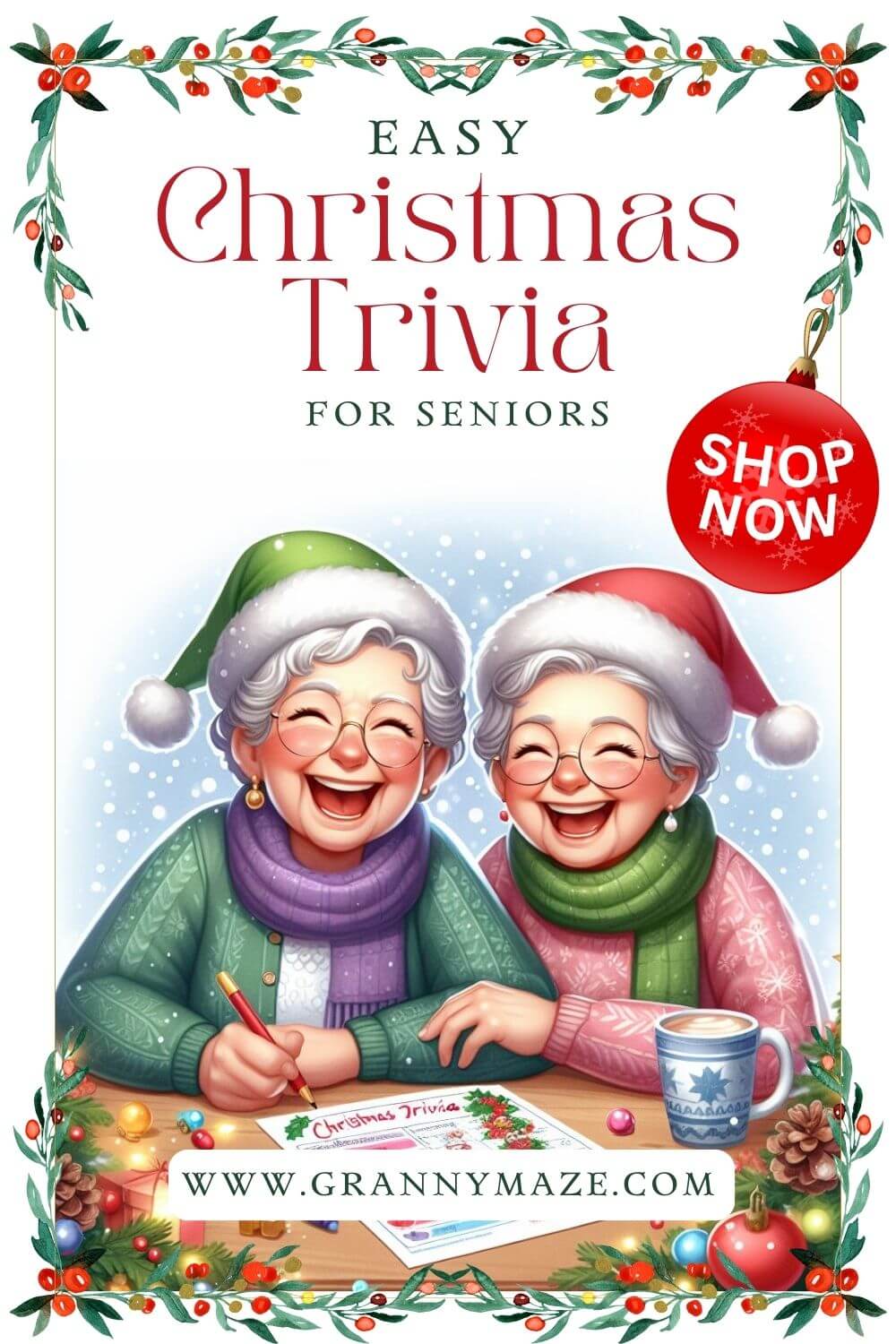 Easy Christmas Trivia for Seniors @grannymaze