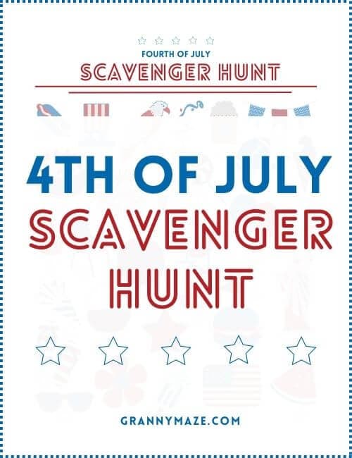 Fourth of July Scavenger Hunt Game