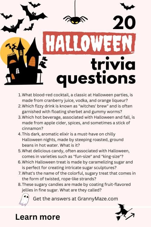 Get 20 FREE Halloween food trivia questions and answers you can play this Halloween.