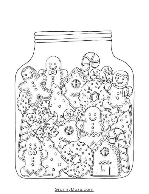 Free Printable Christmas Coloring Page @grannymaze