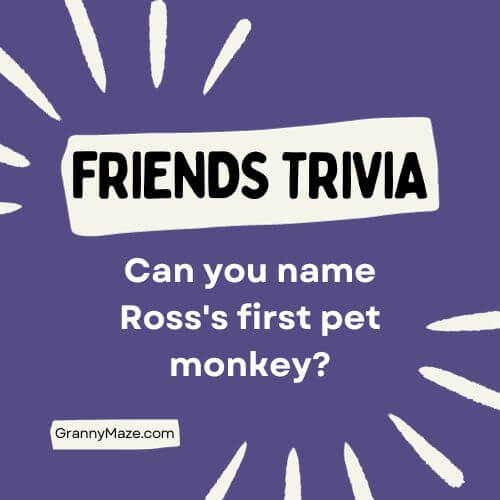 Friends TV Show Trivia Questions @grannymaze