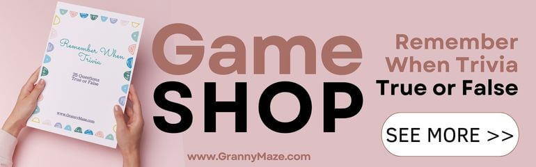 Click here to go to the Game Shop for this Remember When Trivia Game at Grannymaze.com