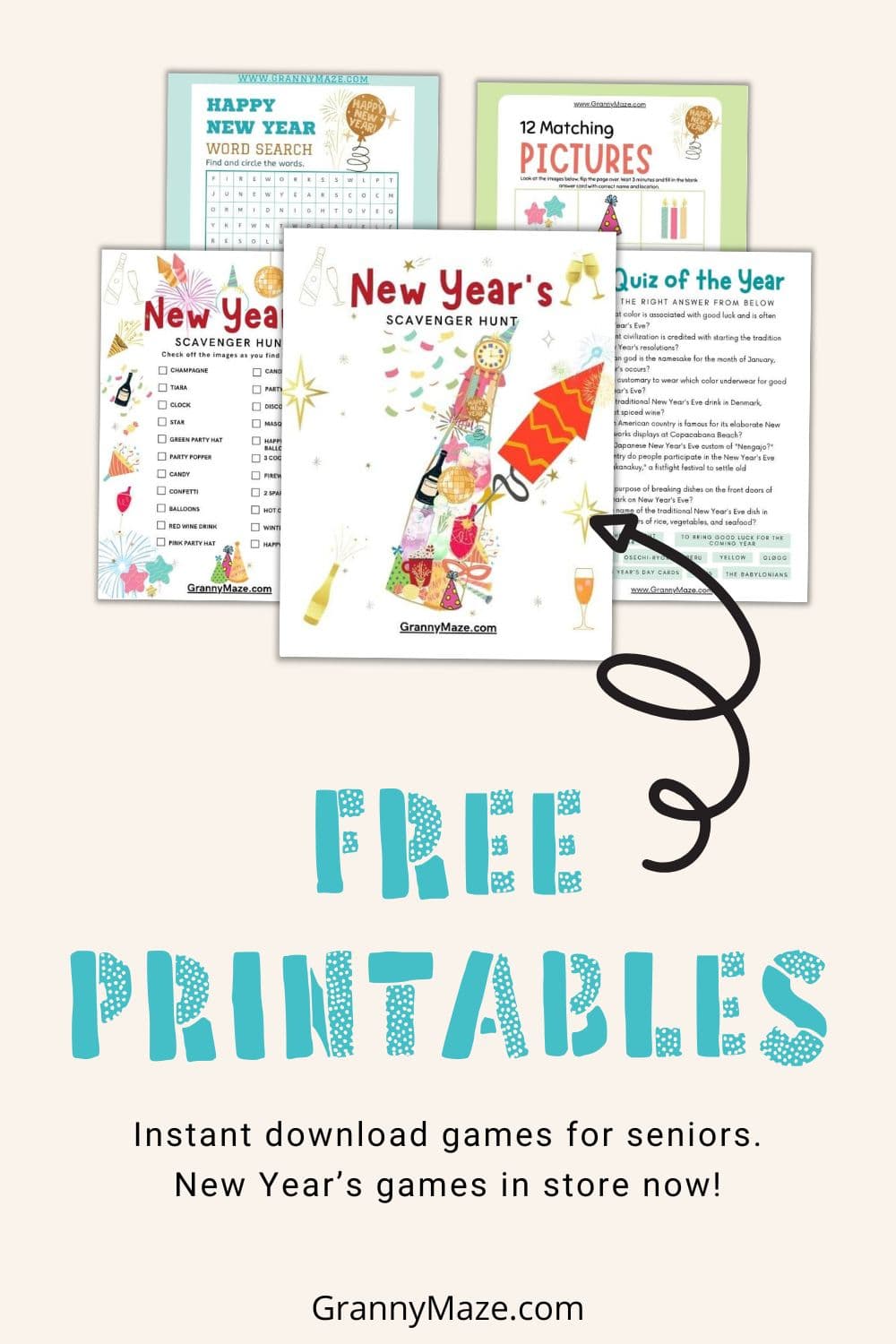 Get 5 Free instantly downloadable games for the New Year at GrannyMaze.com