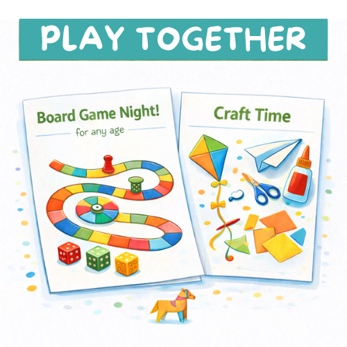 Printable games grandparents can play with grandchildren including board games and crafts.