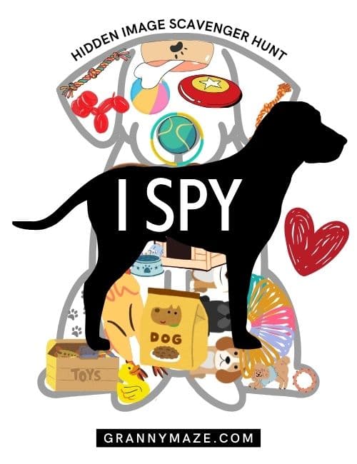Instant Download I Spy Printable Scavenger Hunt Game @grannymaze