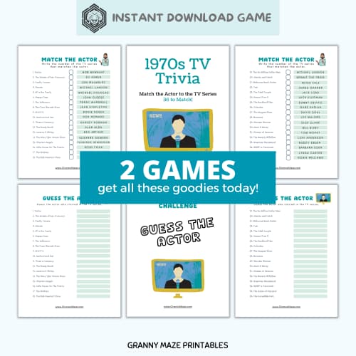 Match the 36 Actors to their Show from the 1970s