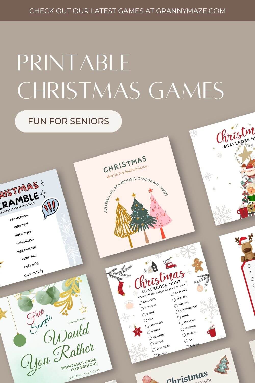 Christmas Games For Seniors Printable