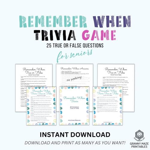 The Remember When True & False Trivia Game is in the game shop now!
