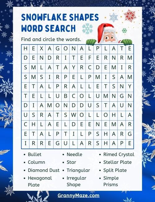 Large Print Christmas Word Search Fun for Seniors Easy to See Play