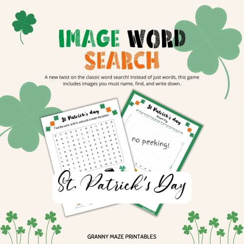 Click here for your copy - St. Patrick’s Day Image Word Search game