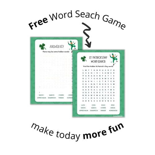 Click here for St. Patrick's Day Word Search Free Game download link.