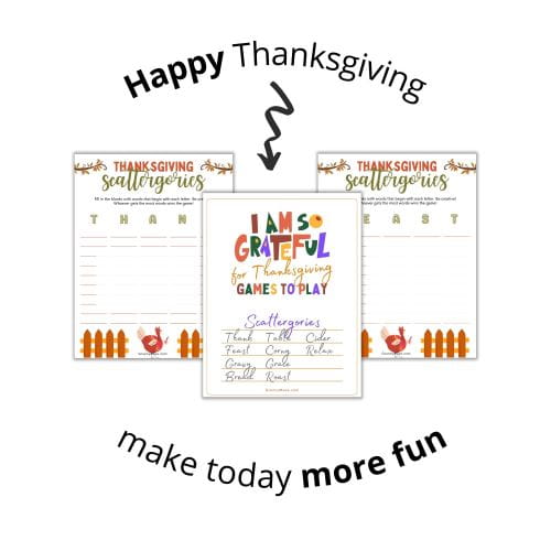 Thanksgiving Scattergories Game at Grannymaze.com
