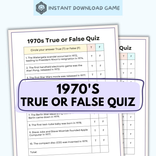 20 True or False Quiz Questions from the 1970's - Get the Game Now!
