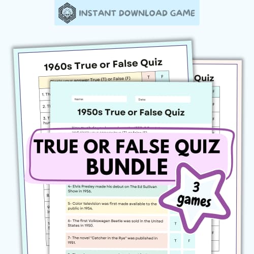 60 True or False Quiz Questions - Get the Game Now!